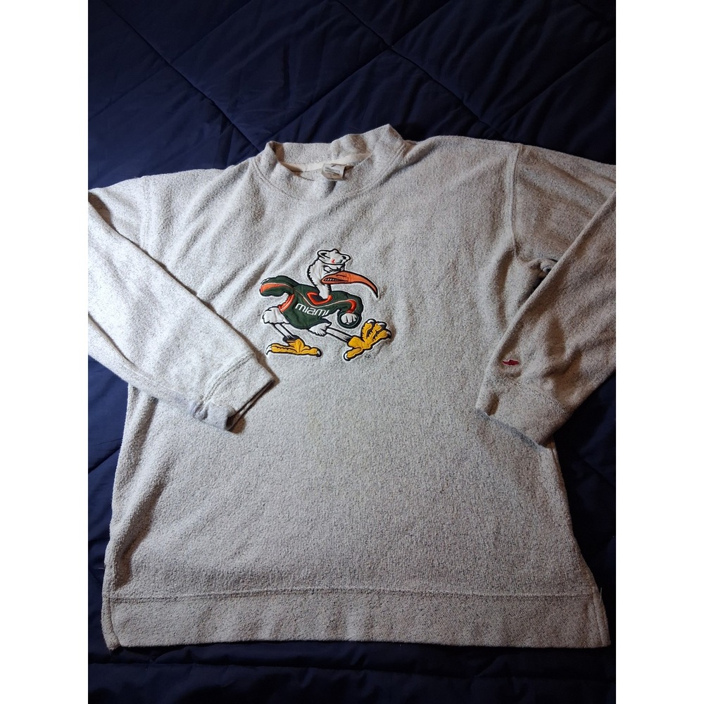 League Collegiate Outfitters Miami Hurricanes Sebastian Ibis Sweatshirt Mens L